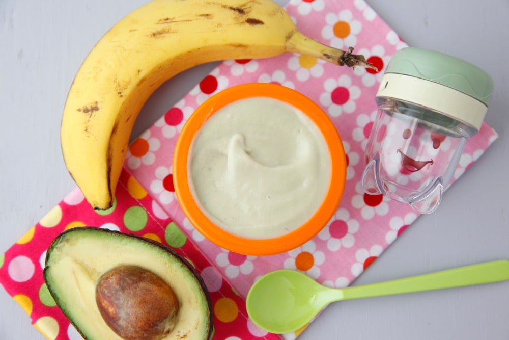 Avocado Banana Mousse Baby Food from Weelicious