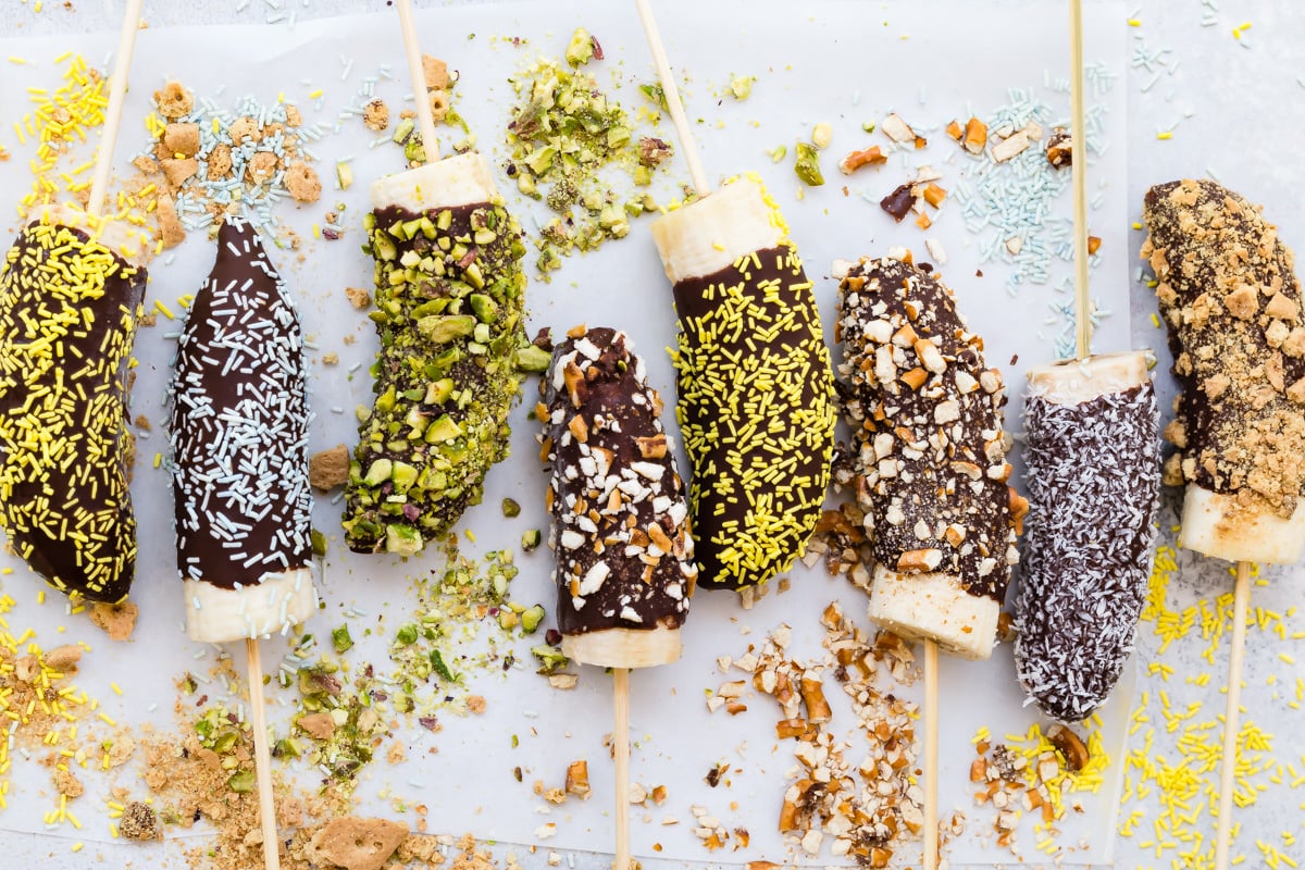 Frozen Bananas on a Stick from Weelicious.com