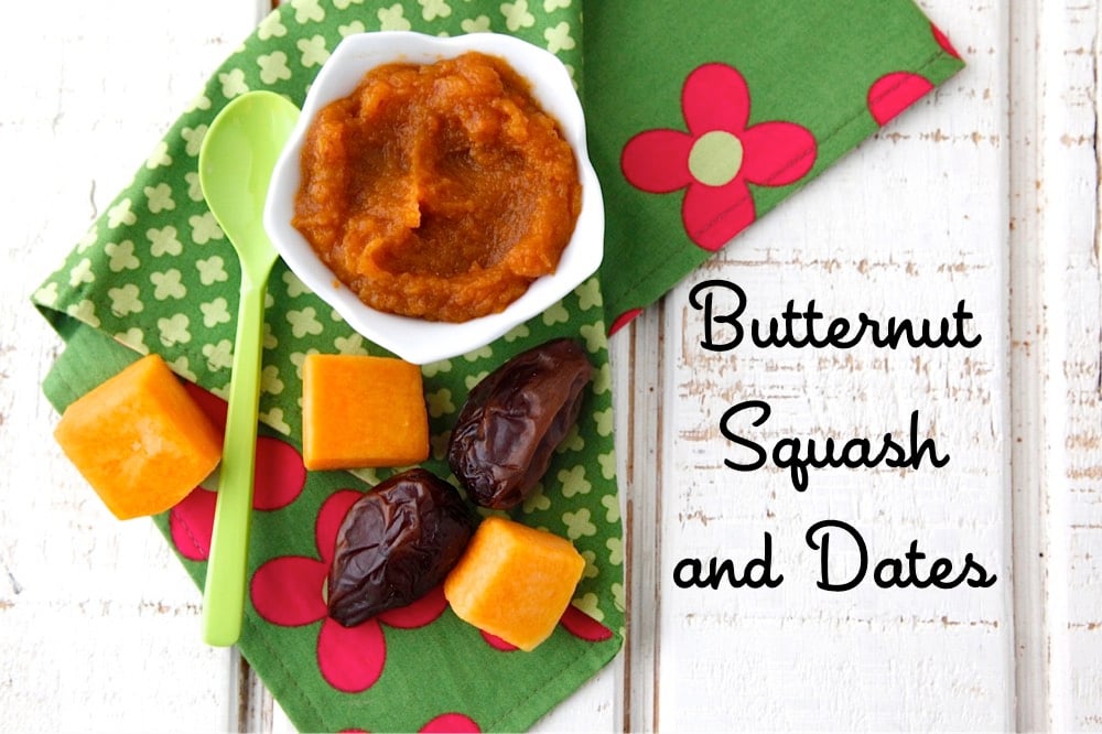 Butternut Squash and Date Puree Baby Food from Weelicious