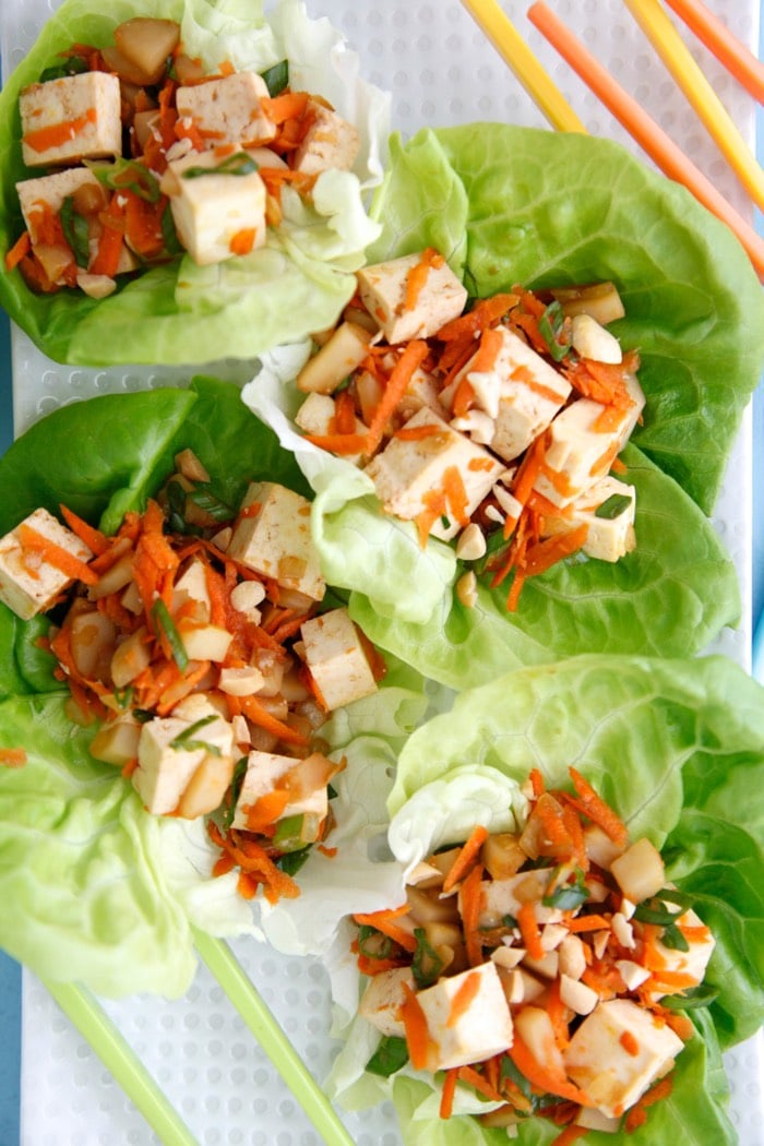 Vegetarian Lettuce Wraps from Weelicious