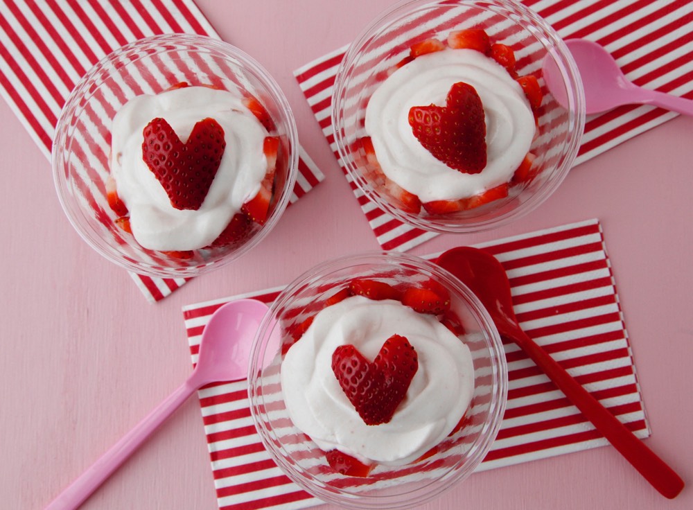 Berry Heart Parfaits from Weelicious
