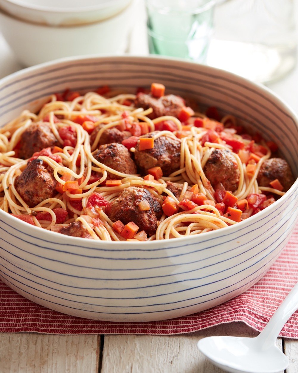 Spaghetti with Turkey Meatballs from weelicious.com