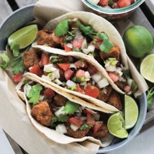 Fish Tacos + 100 Days of Real Food cookbook giveaway from weelicious.com