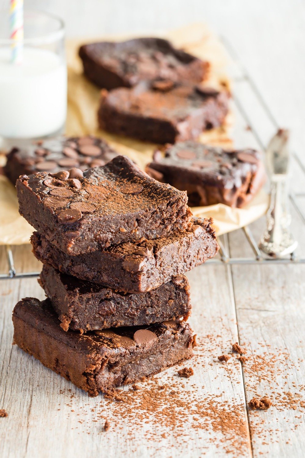 Gluten Free Double Chocolate Black Bean Brownies from weelicious.com