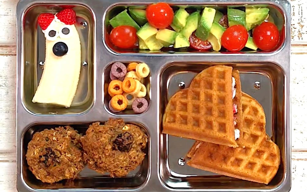 Waffle Hearts School Lunch from Weelicious.com