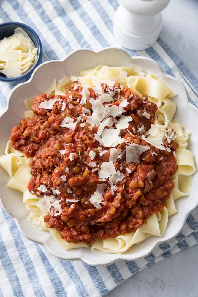 Lentil Mushroom Bolognese Weelicious